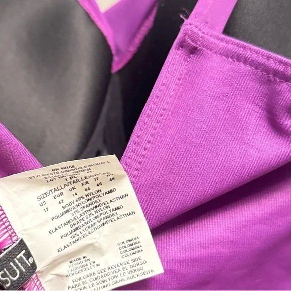Miraclesuit Twist-Front Siren One-Piece, Orchid Purple, swimsuit, swim - Picture 11 of 14